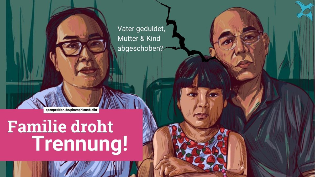 #TraurigesUpdate ehemaliger DDR-Gastarbeiter geduldet, doch Partnerin &amp; Kind sollen abgeschoben werden. Laut Ausländerbehörde seien die 3 keine Familie, weil keine Hochzeit stattfand. 100.000+ Menschen kämpfen mit <a href="/sfr_ev/">Sächsischer Flüchtlingsrat e.V.</a> für #PhamPhiSonBleibt Petition ✍️openpetition.de/phamphisonblei…