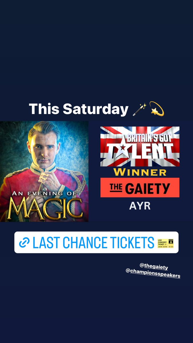 Join me in Ayr this Saturday 🪄💫🏴󠁧󠁢󠁳󠁣󠁴󠁿 in the @AyrGaiety 

thegaiety.co.uk/events/richard…
#ayr
