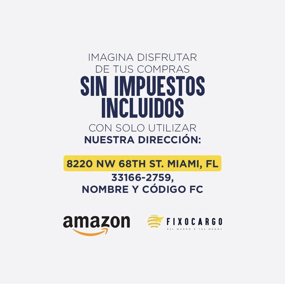 FixoCargo's tweet photo. ¡Libera tus compras de Amazon de impuestosss! 😱📦💸

Descubre la manera más inteligente de comprar en Amazon con Fixo Cargo. ¡Únete a nuestra familia y ahorra como nunca antes! 😎💙

[Ciertas restricciones aplican‼️]

#FixoCargo #DelMundoATusManos #TuCourierFavorito https://t.co/TVM1U0dMhO
