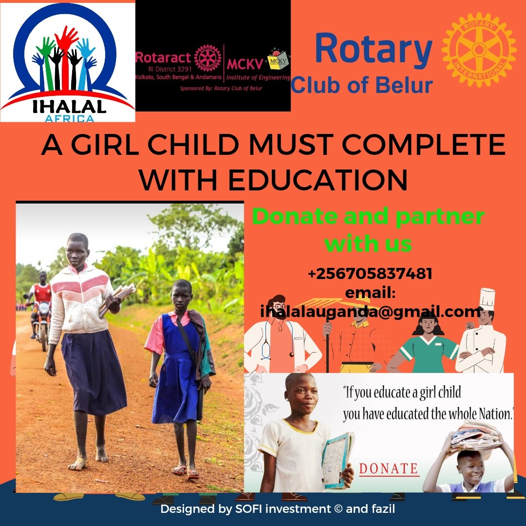 ihalalafrica's tweet photo. Hi partners, we can't wait to tell u we value #girlchild so much join us 4 support and partnership @BansteadRotary @AdrianPBrewer @DianaChemutai14 @nathan_mageni @brucecharityorg @YCYInitiative @ChisungoTrust @FoundationGef @GNB_Uganda @BECKY052798712 @Margate_Rotary @pr_rotary https://t.co/q2dpEmgaUD