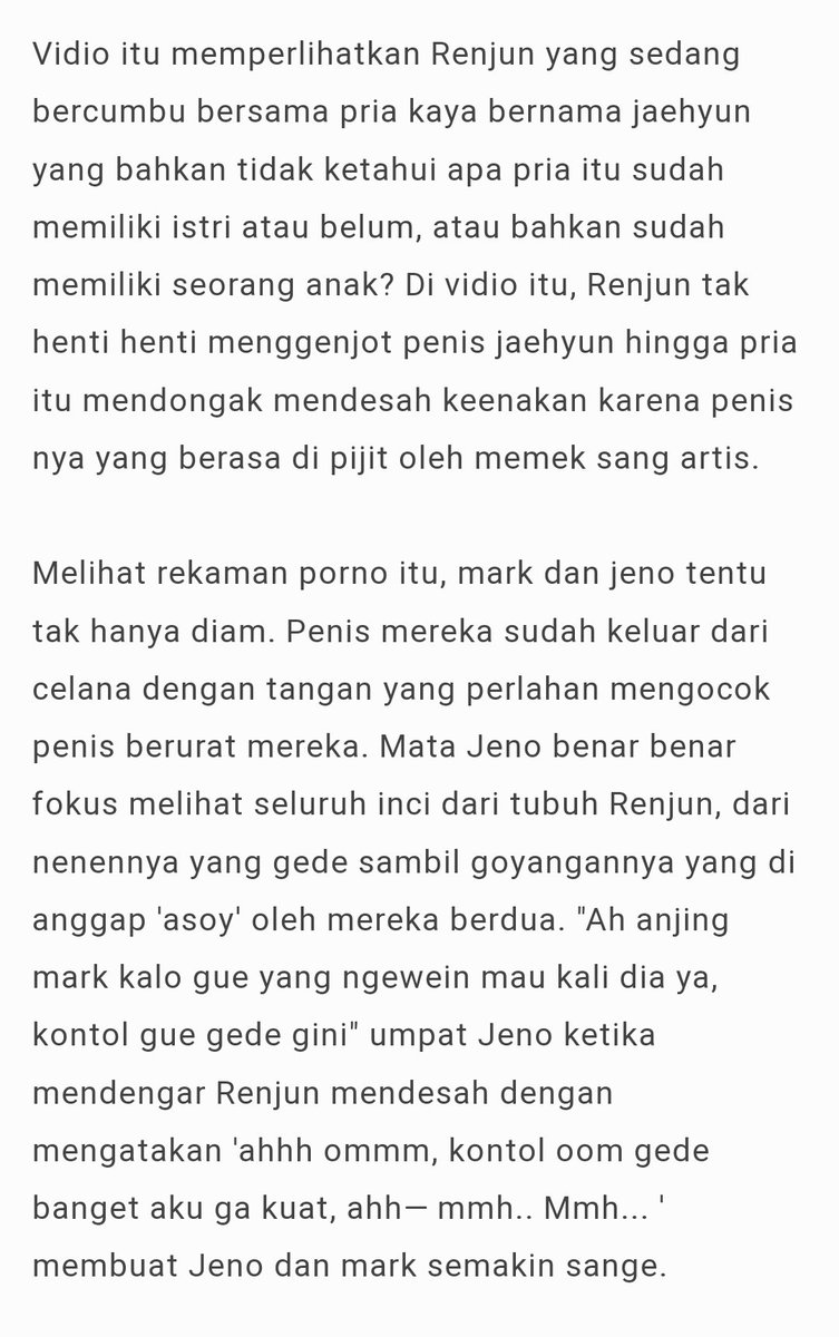 Grizzando on X: Skandal vidio porno - Jaeren, slide mark Jeno boypussy au  🔞 Cw nsfw, nonton bokep, skandal artis, local porn story, dirty word ( memek, nenen, kontol, ngentot, lonte) Pantesan viral,