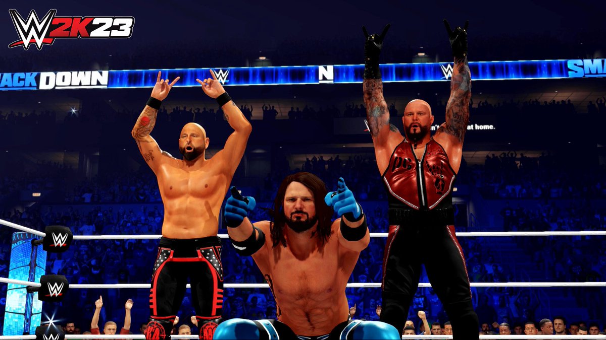 2kmania09's tweet photo. WWE 2K23 DLC : "The OC" Karl Anderson &amp; Luke Gallows w/AJ Styles : https://t.co/nP8nKwhVI2

#WWE2KGAMES #WWE2K23 #2KMANIA #wwe #WWERaw #SmackDown #WWEGAMES https://t.co/V9256NpZ2c