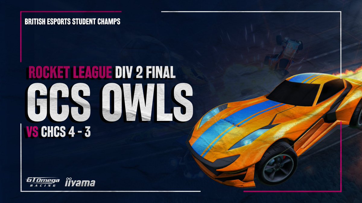 gcs_owls's tweet photo. 🚨𝗕𝗥𝗜𝗧𝗜𝗦𝗛 𝗘𝗦𝗣𝗢𝗥𝗧𝗦 𝗦𝗧𝗨𝗗𝗘𝗡𝗧 𝗖𝗛𝗔𝗠𝗣𝗦 𝗙𝗜𝗡𝗔𝗟!🚨

𝗥𝗢𝗖𝗞𝗘𝗧 𝗟𝗘𝗔𝗚𝗨𝗘!    
Our #RocketLeague have won the @British_Esports Division 2 Championships!! 👏

WHAT A GAME!!!!!!! 
4-3 with the winning goal in overtime!!!! GGs to CHCS!

@GowerCollegeSwa https://t.co/YnUqL5aTtA