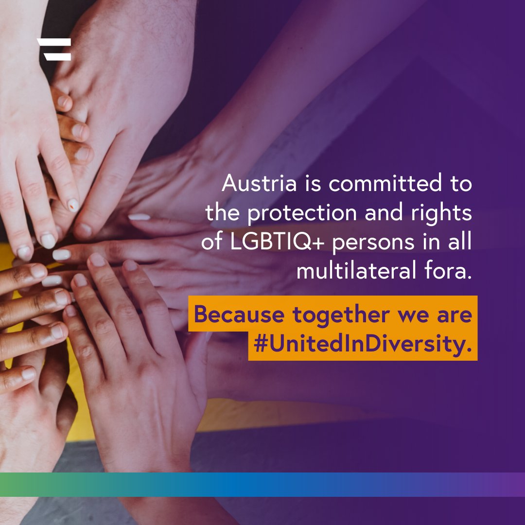 AustriaUN's tweet image. Today is the International Day Against Homophobia, Biphobia, Interphobia, and Transphobia #IDAHOBIT2023 #SpreadLoveNotHate #TogetherAlways 🌈