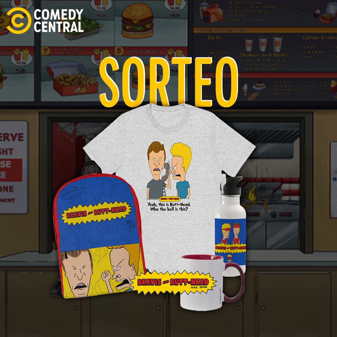 Menudo SORTEO de #BeavisYButthead os traigo.🎉🥳 
¿Quieres llevártelo? Muy fácil.
Dale a retweet🔁, y comenta algo tan noventero como Beavis y Butthead🤟

BUENA SUERTE