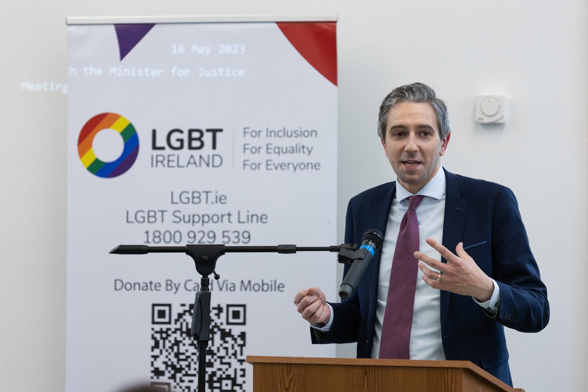 LGBT_ie's tweet photo. To mark #IDAHOBIT2023 last night we met with Minister for Justice @SimonHarrisTD and @gardainfo along with other key stakeholders to discuss the impact of hate crime on LGBTQ+ people, and actions beyond legislation needed to protect our community. https://t.co/EhtOIyQE4U