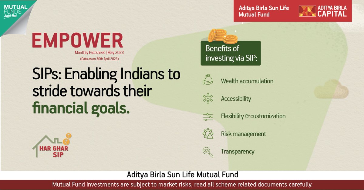 abslmf's tweet photo. A systematic investment plan (SIP) empowers investors to take charge of their financial future. 
Download the latest edition of Empower to learn more about SIP &amp; current market trends in detail.

Click here to read: https://t.co/OXcezBWUqT

#EmpowerMagazine #ABSLMF https://t.co/H4hBwgbMjd