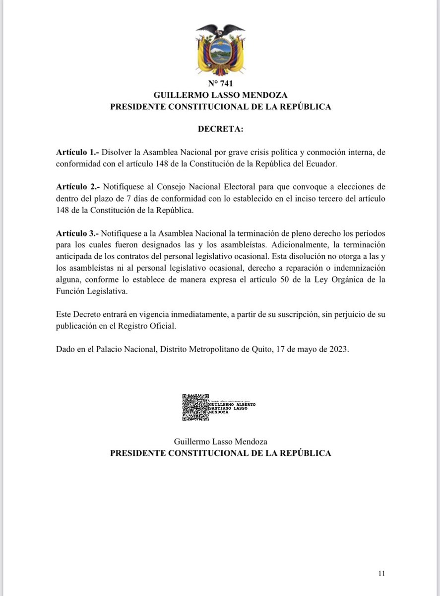 Fernando Villavicencio (@villafernando_) on Twitter photo URGENTE| Hoy es un día de fiesta nacional, el presidente <a href="/LassoGuillermo/">Guillermo Lasso</a> finalmente escuchó la voz del pueblo. La <a href="/AsambleaEcuador/">Asamblea Nacional</a> más corrupta e impopular de la historia se va al estercolero. ¡Viva la Patria! #MuerteCruzadaYa URGENTE| Hoy es un día de fiesta nacional, el presidente <a href="/LassoGuillermo/">Guillermo Lasso</a> finalmente escuchó la voz del pueblo. La <a href="/AsambleaEcuador/">Asamblea Nacional</a> más corrupta e impopular de la historia se va al estercolero. ¡Viva la Patria! #MuerteCruzadaYa