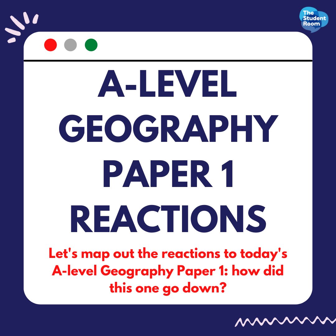 thestudentroom's tweet photo. So let's map out the reactions to today's A-level Geography Paper 1: how did this one go down? 🗺️

Take a look at all the exam memes here: https://t.co/VzwrvKPfMB 😂

#Alevels2023 #Geography #GeographyAlevel #Exams2023 #GeographyPaper1 https://t.co/IP9HDKTGGl