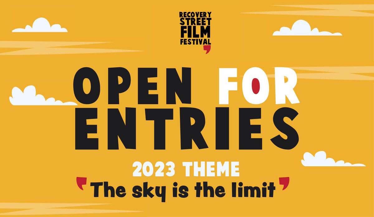 RecoveryFilms's tweet image. OPEN FOR ENTRIES 🎬

The recovery street film festival is back for 2023 and our film submission window is now open! 

This year, our theme is ‘The sky is the limit’ 

rsff.co.uk

#recovery #recoveryposse #recoveryfilms #RSFF