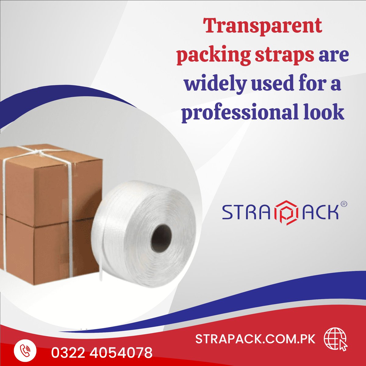Strapack_pk's tweet photo. If You're Using Strapack's Transparent Packaging Straps, Your Packages Can Look Very Professional!
.
.
Contact Us Today : 0322 4054078
.
Website: https://t.co/vvb6goFcJq
.
#packagingmaterials #packagingstraps #industrial #transparentpackaging https://t.co/ZwK0SiQx5E