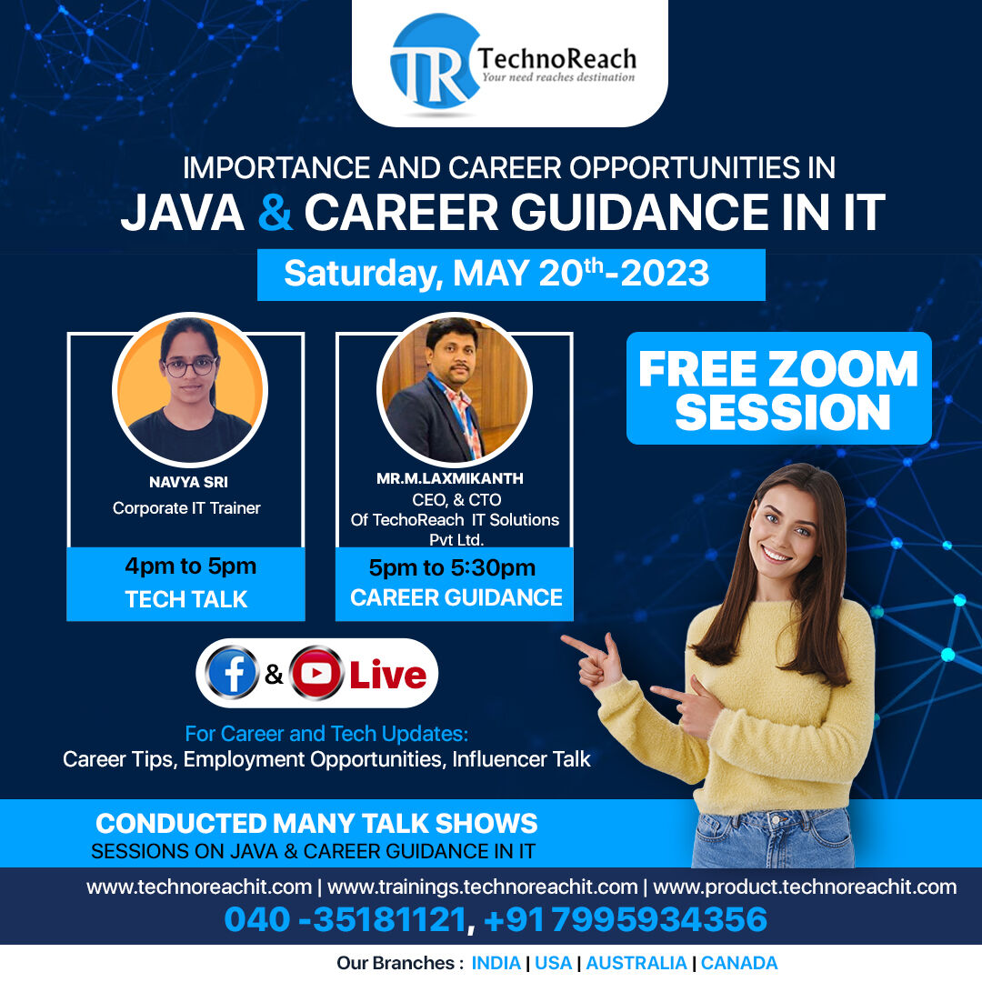technoreachit's tweet image. Free Zoom Session.
Topic: Importance and career Opportunities in Java & Career Guidance in IT.
Time: May 20, 2023 04:00 PM India
Join Zoom Meeting
bit.ly/3W8uj9v
Meeting ID: 892 0367 0882
Passcode: 909392
Enroll your details👇
bit.ly/3MB0omY
#FreeJava