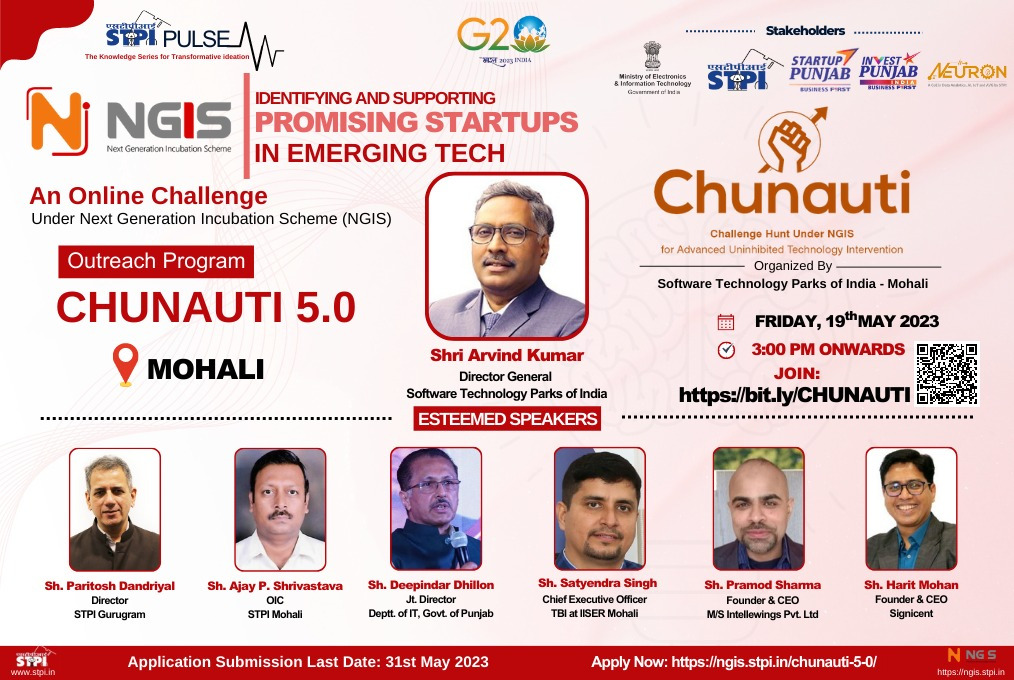 iisermtbi's tweet photo. Join the session to know about the upcoming Next Generation Incubation Scheme (NGIS) Startup Challenge Contest CHUNAUTI 5.0 focused on "Building products/solutions in Emerging Tech".

🗓️: 19th May 2023
🕰️: 3:00 PM to 4:00 P.M.

Register now: https://t.co/egDBOY5qJy

#iisermtbi https://t.co/1U1wUuzDTo