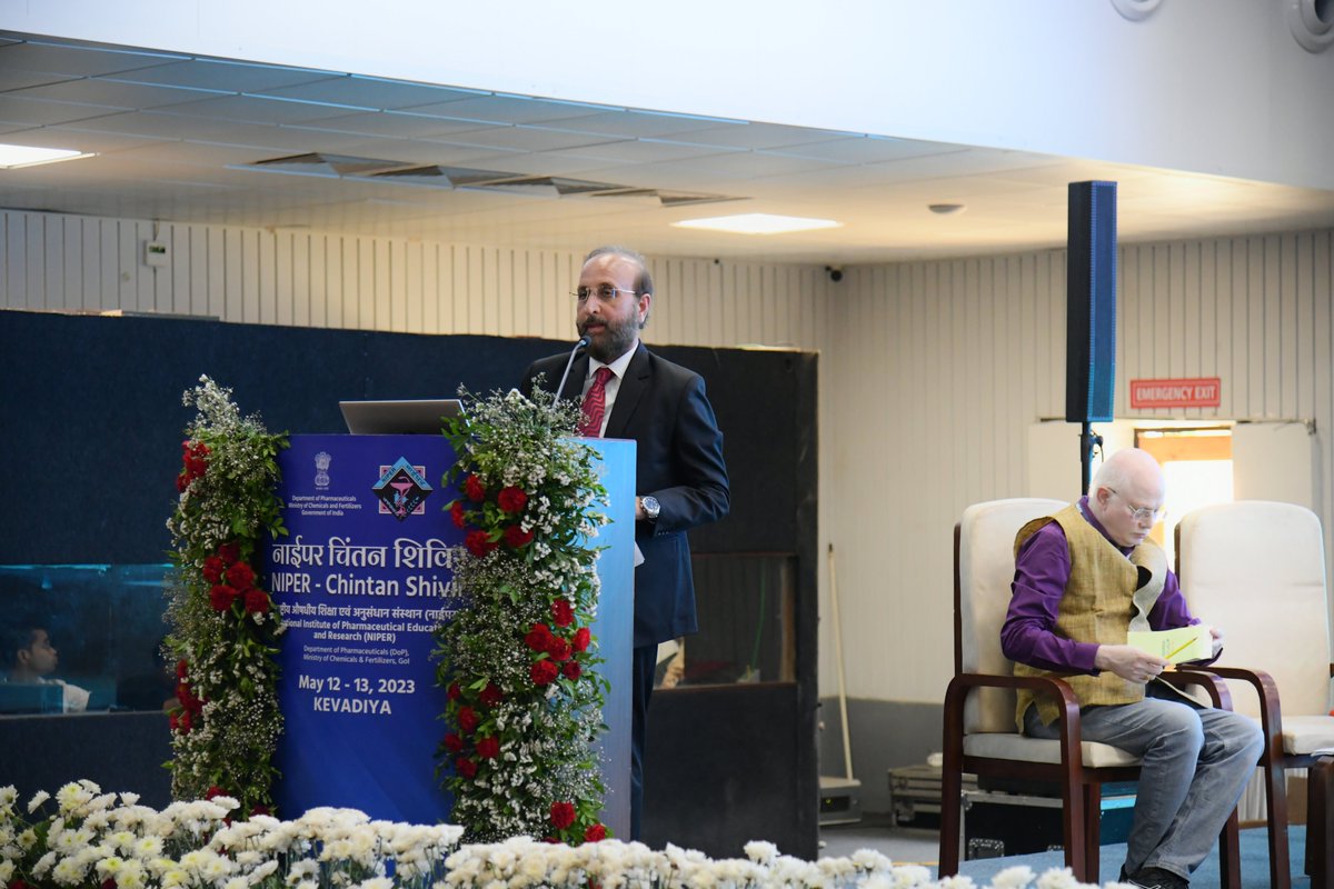 NIPERAHM's tweet photo. Session #1 of Chintan Shivir Insights from Visionaries! Dr. Y. K. Gupta, Dr. Surinder Singh, and Dr. K. N. Ganesh captivated us at Chintan Shivir. Inspiring expertise shared! @Pharmadept @OfficeOf_MM @bhagwantkhuba https://t.co/hlqmagiduG