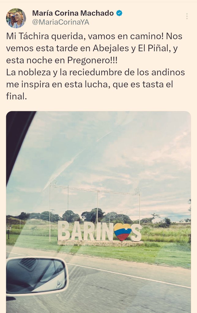 KfBran's tweet image. 🇻🇪😬 Ni en #Abejales ni el #Piñal María Corina no pudo impactar👻😂

#Tachira 
#17Mayo 
#Venezuela 
🇻🇪 #LeerDescoloniza