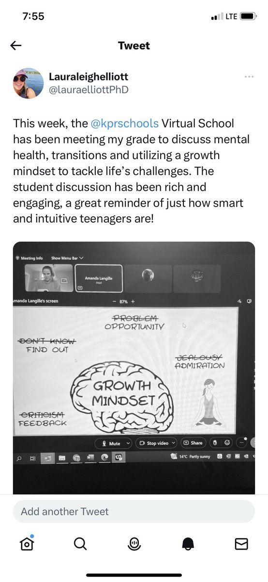 This week, the <a href="/kprschools/">KPRDSB</a> Virtual School has been meeting by grade to discuss mental health, transitions, &amp; utilizing a growth mindset to ride the waves of life’s challenges. The student discussion was rich &amp; a great reminder of just how bright and intuitive our teenagers are!