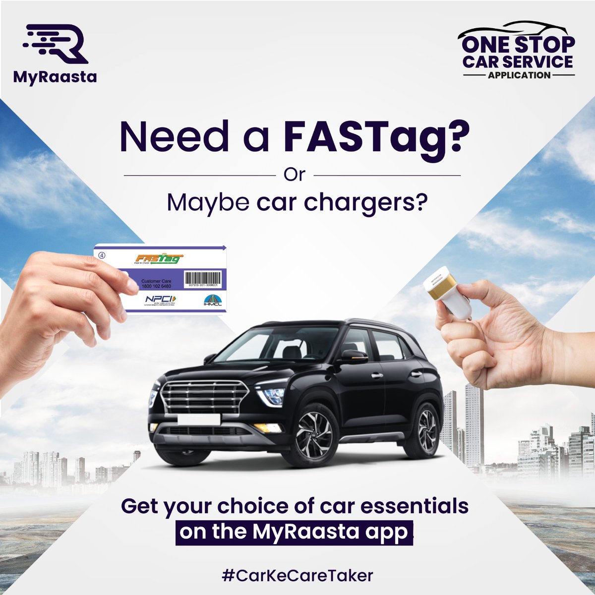 Get FASTag, Number Plate Frames, USB Car Chargers and Cables, Tyre Inflators, Liquid Wax, and a lot more on the MyRaasta app now!
.
.
.
.
.
.
.
#myraasta #myraastacarservice #carassistance  #fastag #tyre #carservices #learn #car #carserviceshop #carworkshop #myraasta #myraastapp