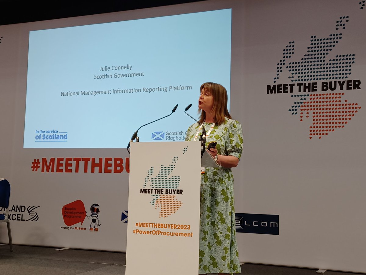 ScotProcurement's tweet photo. On the stage this afternoon, our own Julie Connelly with @elcom 'Open Data: Scottish Government' β‘οΈ Public Procurement that is #OpenAndConnected π₯ π
#MeetTheBuyer2023
@sdpscotland
@digitalscots
#PowerOfProcurement https://t.co/eWWtRqgbJ0