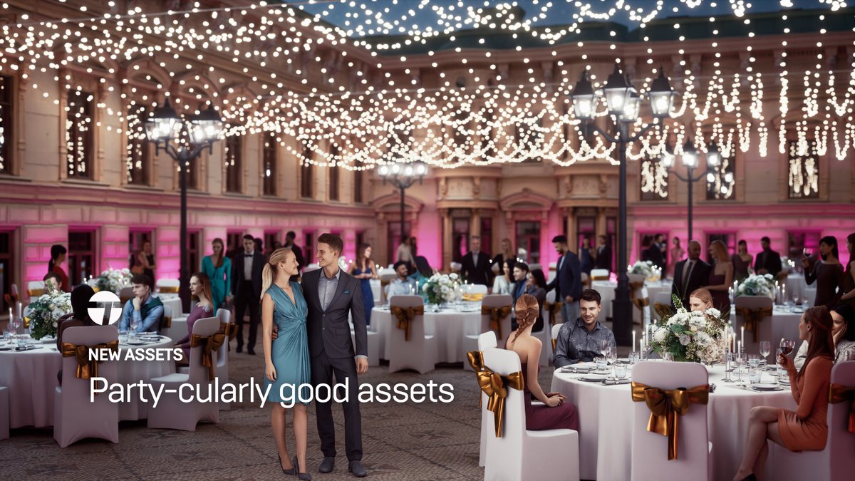 Twinmotion's tweet image. New assets alert🚨
This time, we got some party-cularly good assets for you!

Find them in the Twinmotion library &amp;gt; Characters &amp;gt; Posed humans &amp;gt; Events.

#Twinmotion #RealTime #Visualizations