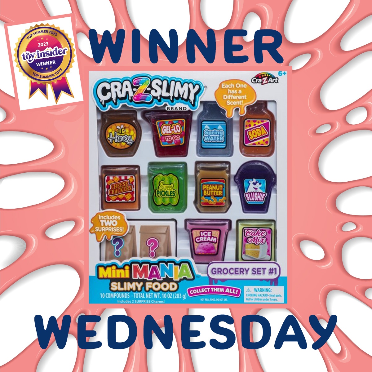 😎GIVEAWAY😎 Win our award-winning Cra-Z-Slimy Mini Mania Food collection by entering at m.cmpgn.page/qlBdRv before 8 am tomorrow. 

#Win #Giveawaytime #Entertowin #WinnerWednesday #CraZSlimy #Slimy #Slime #Funforall #Foodfun #Giveaway #Giveaways #Fun #Kids