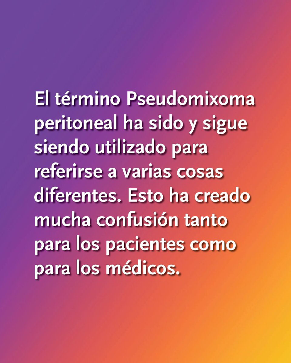 acpmpresearch's tweet photo. El término pseudomixoma peritoneal sigue siendo utilizado para referirse a varias cosas.
Actualmente se están realizando esfuerzos para definir mejor el PMP en la literatura médica, de modo que haya una mejor comprensión del término. https://t.co/HjT1mZ1ur9