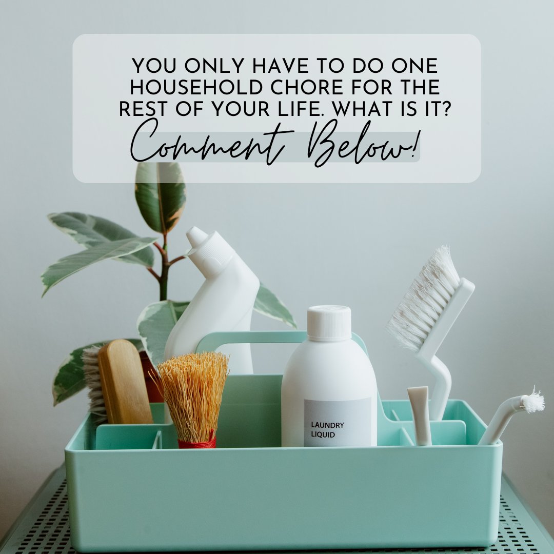 If you only did one household chore for the rest of your life, what would it be? Place your answer in the comments!

#chores #householdchore #householdchores #cleaning #cleaninghouse #cleanhome #instagood #findyourspace #dreamhome