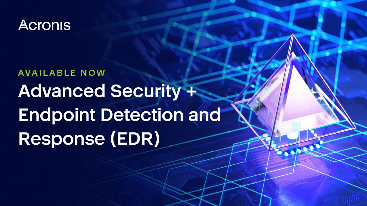 ⛔ It's time to bid a final farewell to complex and costly #endpoint security.

Designed for MSPs, discover how our all-new #EDR advanced pack:
1️⃣ Simplifies endpoint protection
2️⃣ Minimize downtime &amp; cost
3️⃣ Stay compliant

➡ acronis.com/en-us/products…

#MSP #ManagedServices #EDR