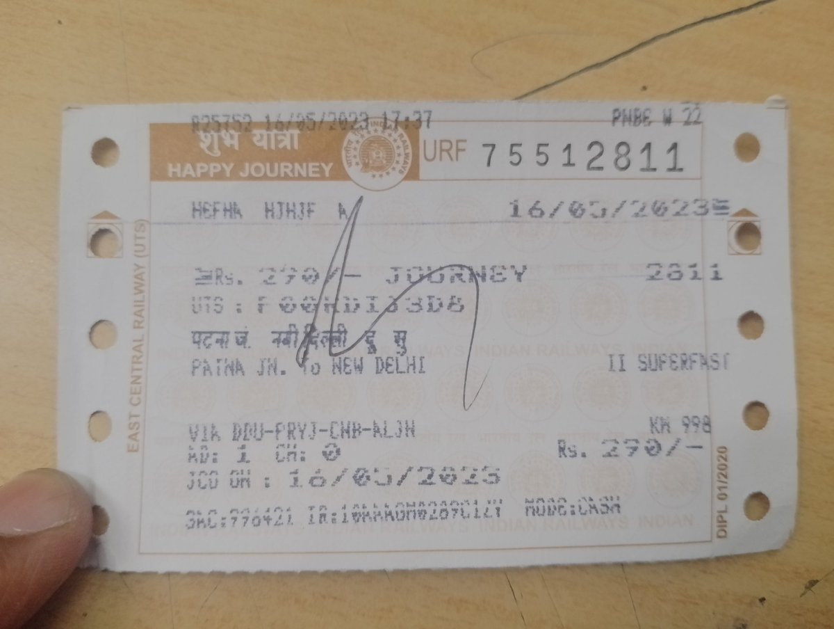 May I be very angry with Indian Railways, today TT has robbed me 2 times. The first time when TT caught 400 rupees and later took 500 rupees. It's only corruption, isn't it? No man can leave his house in an emergency. #IndianRailways #piyushgoyal #railwaypolice #Police