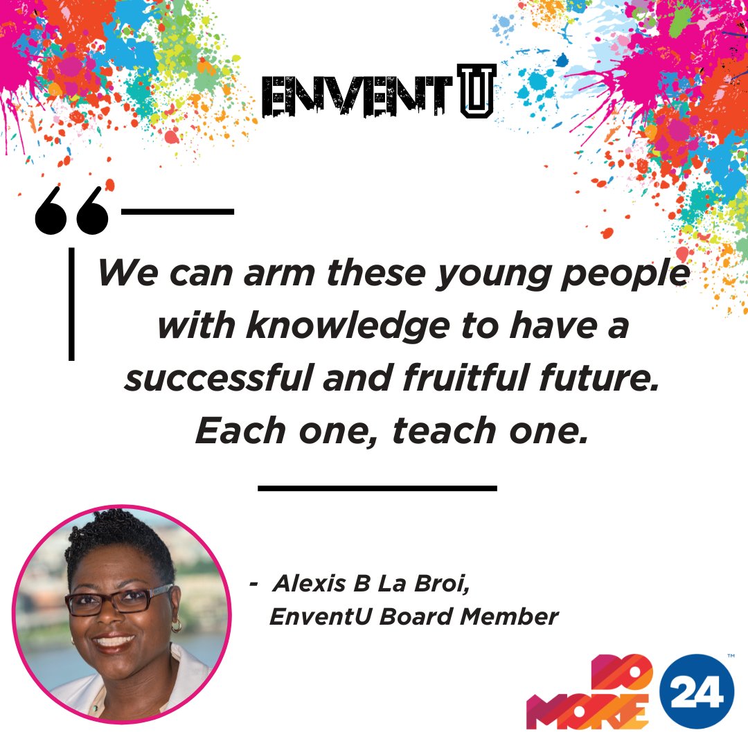 EnventUOrg's tweet image. Each one, teach one. Help us continue our mission to help underserved youths and communities by bringing them the professional development opportunities they deserve.  Join us on this day of giving and donate through the link in our bio.
