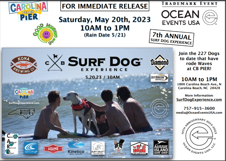 JeffGordonSales's tweet photo. Looking for something FUN to do this weekend? 
Jeff Gordon Chevrolet is sponsoring the 7th Annual Surf Dog Experience at the Carolina Beach Pier, hope to see you there!! https://t.co/kDogrKOJcI