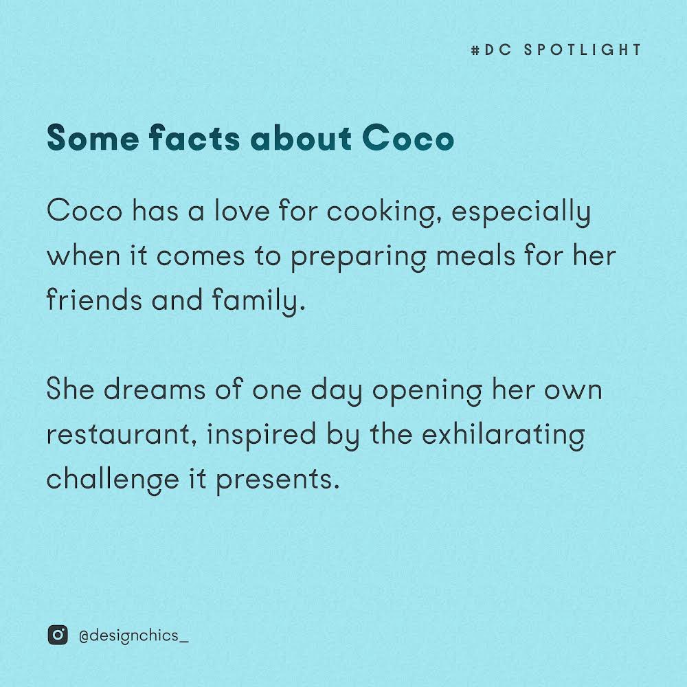 Designchics's tweet photo. Coco has really grown as a designer and she shared her career journey with us. As well as some of her achievements as a woman working in the design industry.
#designchicsspotlight #designchics #femaleproductdesigners https://t.co/R6a7JFymrK