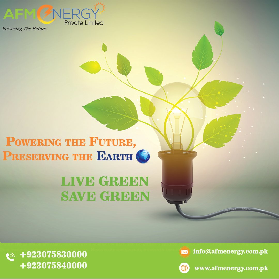 'Power up your savings with Solar Green Energy!
Go green with AFM Energy 🌱☀️
Let the sunshine in ☀️🌞
📞 03075840000
📞 03075830000
📩Or Email At: info@afmenergy.com.pk
Website: afmenergy.com.pk
#SolarEnergy #GreenEnergy #RenewableEnergy #CleanEnergy #SustainableLiving
