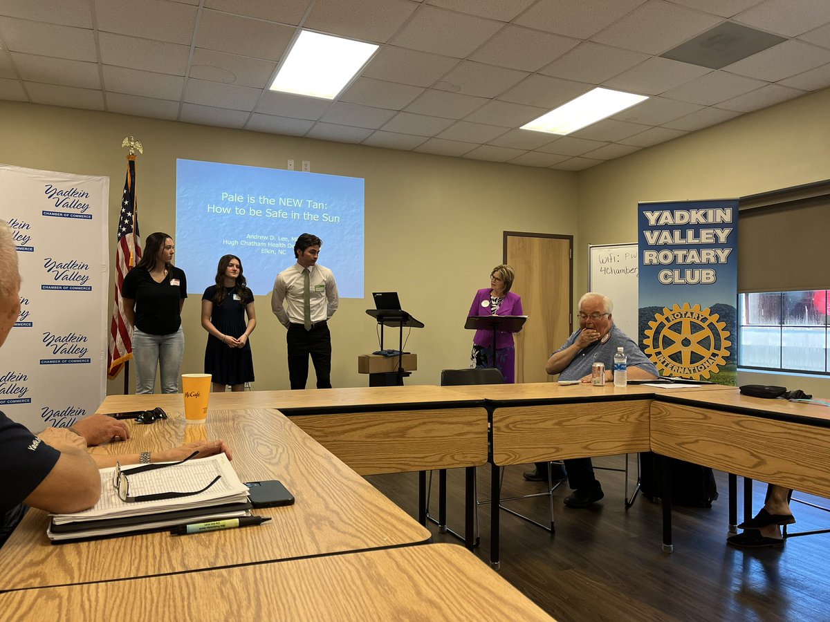 ESidden's tweet photo. Celebrating these Yadkin Valley Rotary Club scholarship winners! These young people have such a bright future, and we’re so proud of them!😎🎉 @elkinsupt https://t.co/GiJF2xzn7W