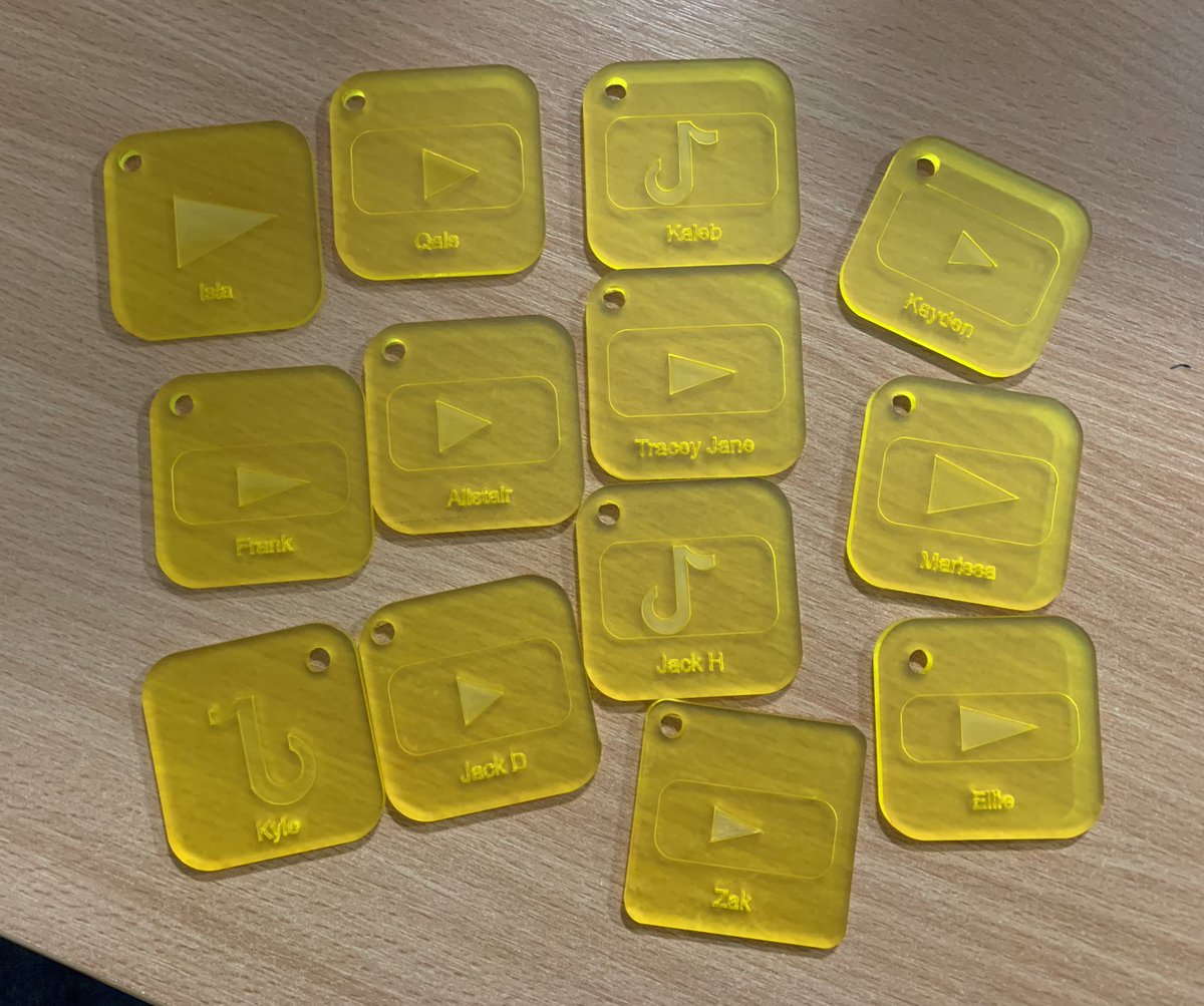 S1’s have been busy developing their inventor skills whilst designing a logo themed keyring. Their designs were then cut and engraved on the laser cutter. @stpaulsdundee
