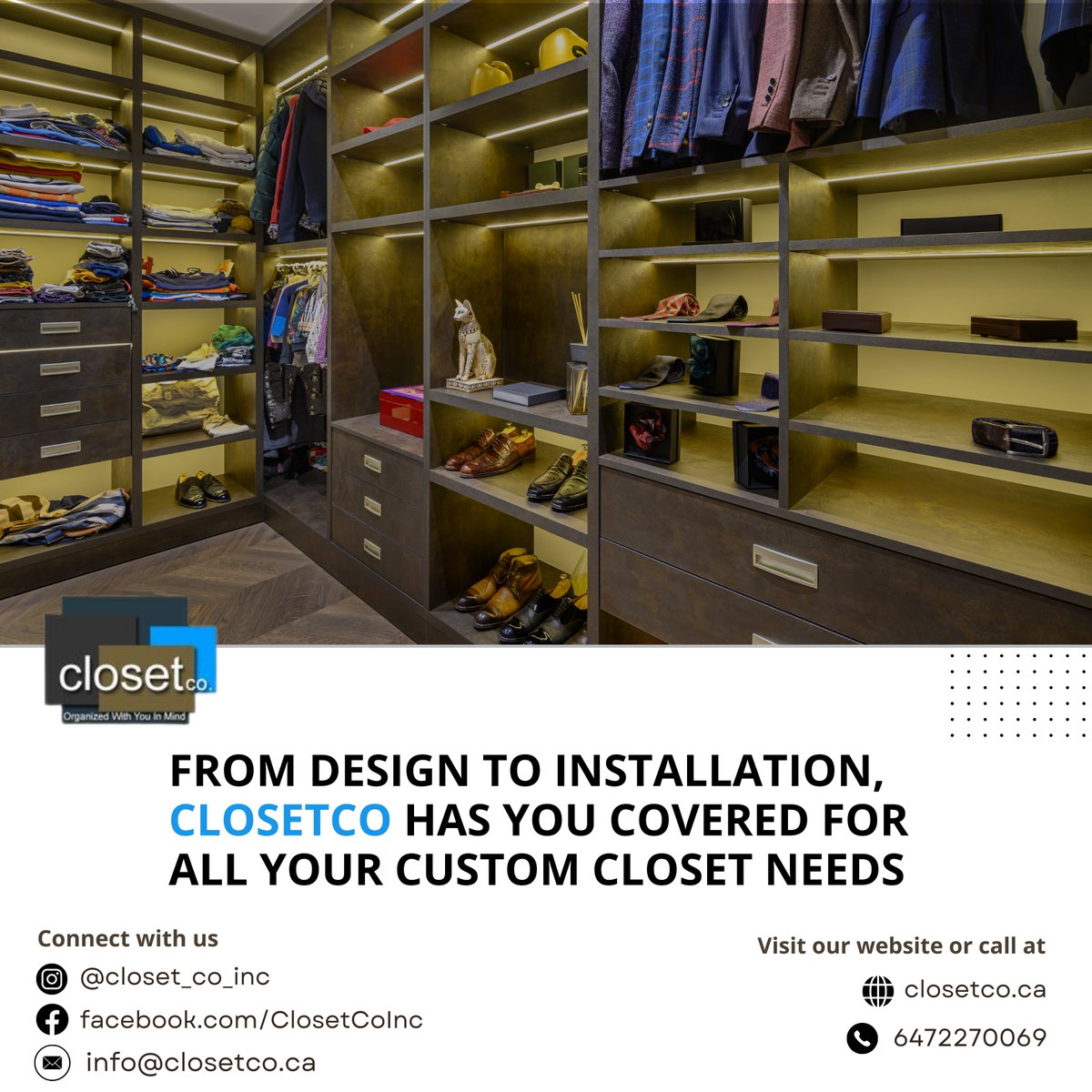 With ClosetCo, you can rest assured that your project will be handled with care from start to finish. 

Link In Bio

#closet #closetorganization #closetroom #customcloset #customclosetdesign #comfort #spacious #uniquedesign #customkitchen #stylishspace #freeconsultation #canada