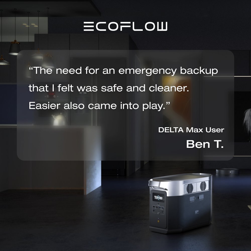 EcoFlowTech's tweet image. Need a reliable source of power? Our #EcoFlowDELTAMax provided customers with peace of mind and backup power for their homes! Don&apos;t just take our word for it, here&apos;s what they had to say about our #EcoFlow #SolarGenerator ☀️👇