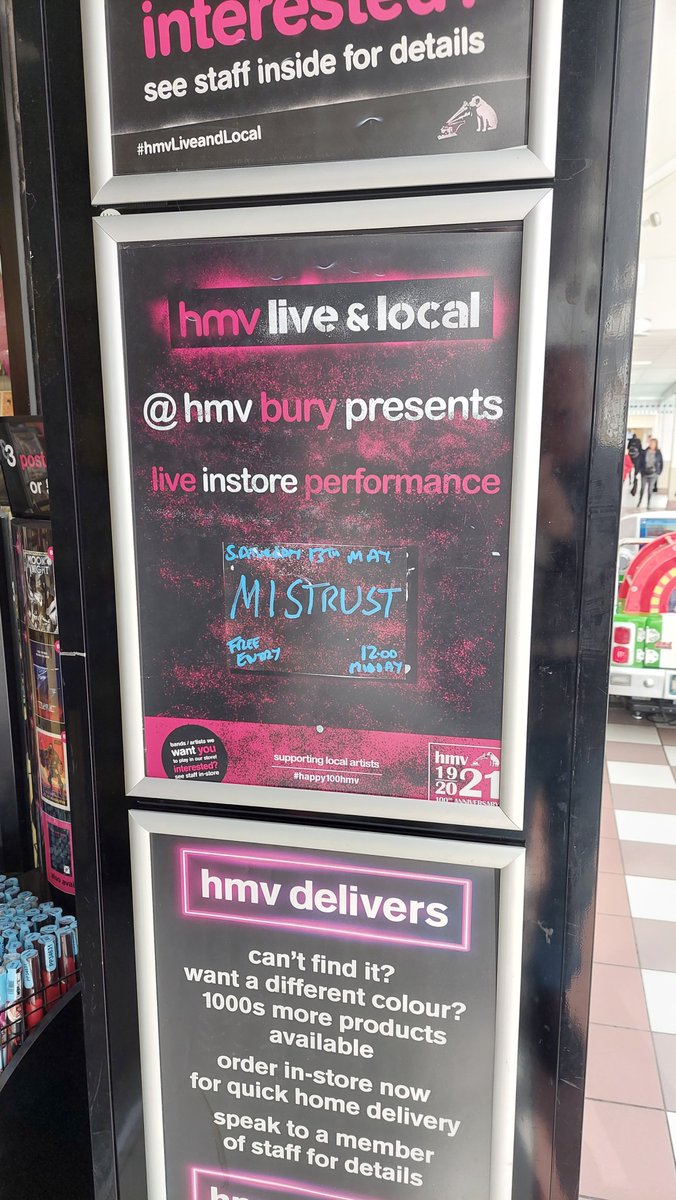 Massive thanks to the staff at @hmvBury & everyone who came see me playing live last Saturday! Had a great time! I'll playing at more @hmvtweets stores very soon! #HMV #hmvlive #hmvliveandlocal @hmvManchester @hmvStockport #livemusic