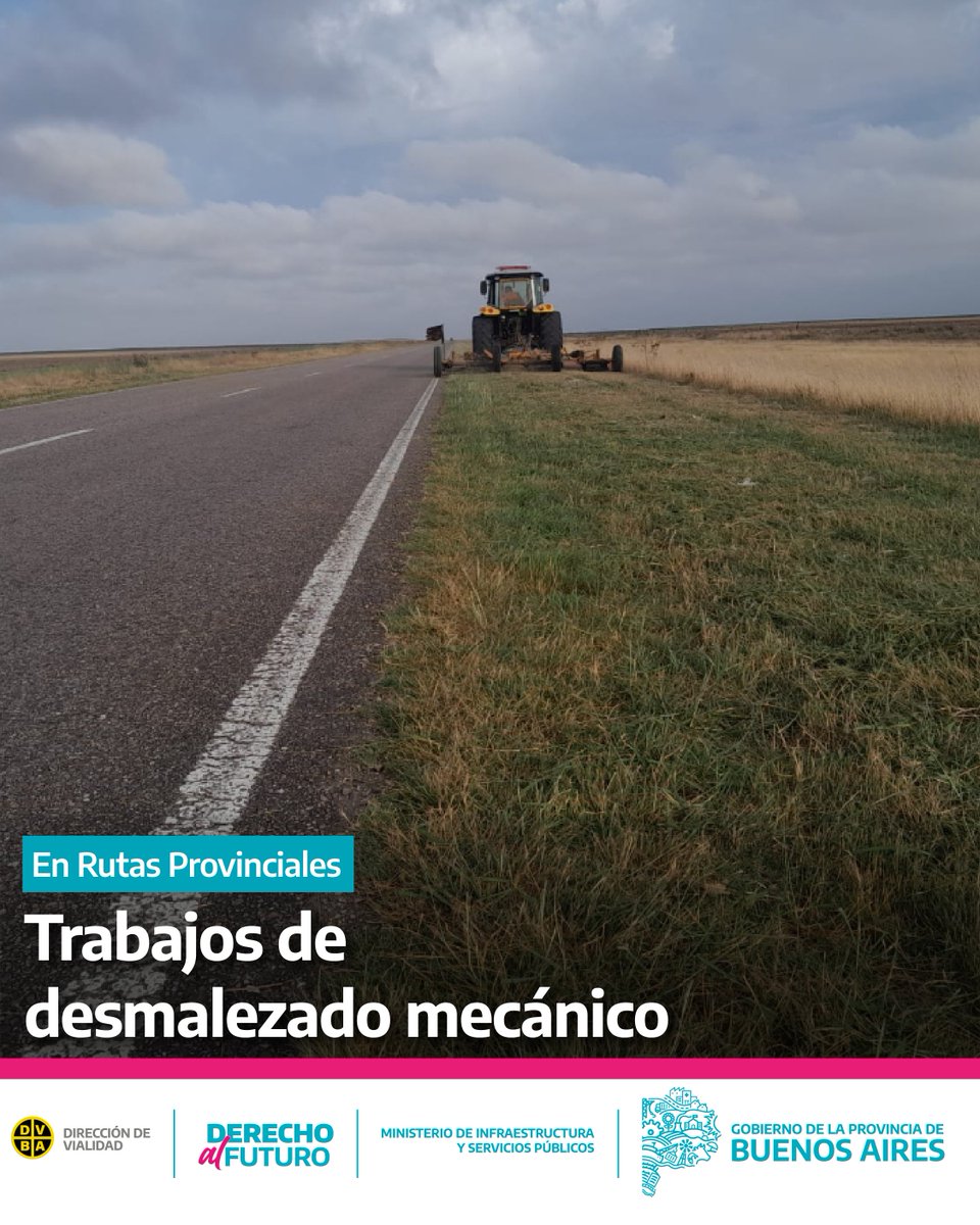 VialidadBA's tweet photo. #RP32 tramo Arroyo Dulce-Salto : personal de Vialidad realiza tareas de desmalezado mecánico.
Circular con precaución.
@MInfraPBA
@provincia1270 https://t.co/mtOBefnqCS