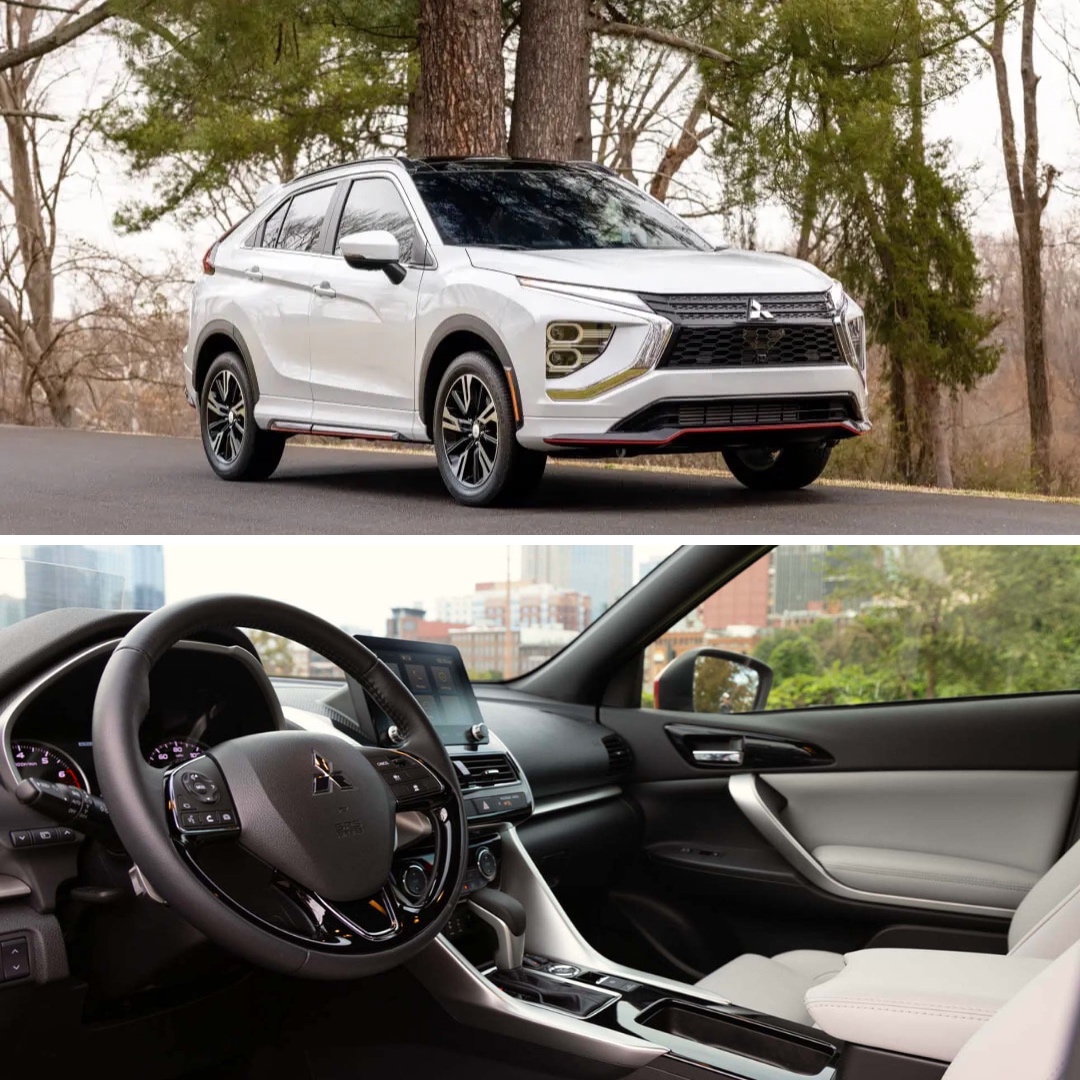 cherryhillmitsu's tweet photo. Indulge in the perfect driving experience with the 2023 #Mitsubishi #EclipseCross. 😮‍💨 An SUV that combines style, comfort, and performance in one stunning package. 👏 #CarCrushWednesday #MitsubishiUSA #MitsubishiLife https://t.co/TG7J2fCdSy