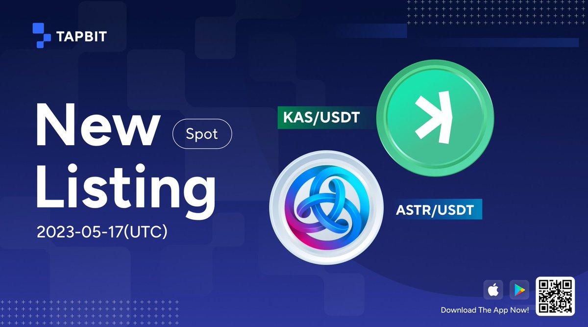 TapbitDACH's tweet photo. 📢Tapbit Spot New Listing📢
💵Handelspaare: #KAS/USDT; #ASTR/USDT @KaspaCurrency @AstarNetwork
✍️Weitere Details: https://t.co/nHHTUm2Fc1…
#KASPA #Astar #Tapbitlisting #Spot https://t.co/pwLM9M3UWW