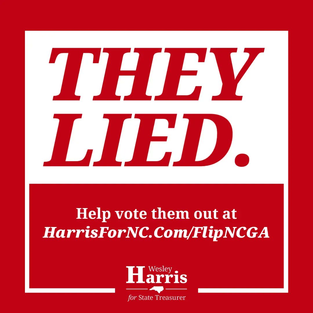 WesleyHarrisNC's tweet photo. Rep. Tricia Cotham LIED.

Rep. John Bradford LIED.

Rep. Ted Davis LIED.

All three of these Republicans promised voters that they would protect their right to choose. All three of them voted to override the veto on SB20 last night. North Carolinians deserve better. #ncpol https://t.co/rlOAaSb0ND
