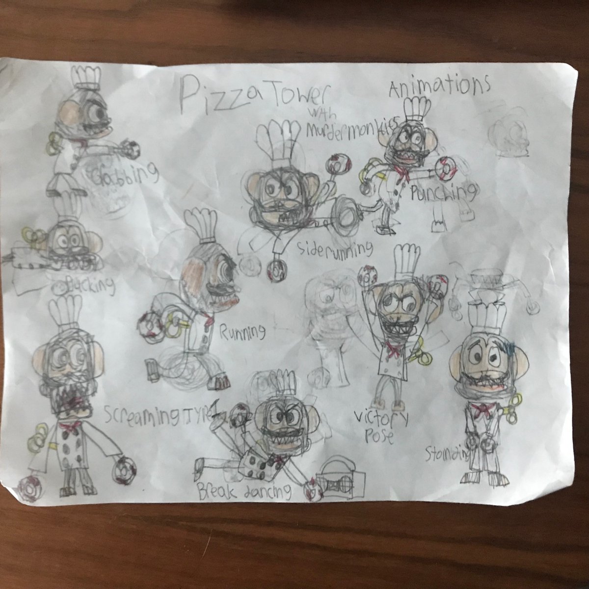 tbbrowning's tweet photo. Hey @GlowstickEntmt - my 15 yo is a fan. He’s not on social media so he wanted me to post this #fanart for him. Enjoy! #ChefMonkey #pizzatower https://t.co/iZP36GQMzz