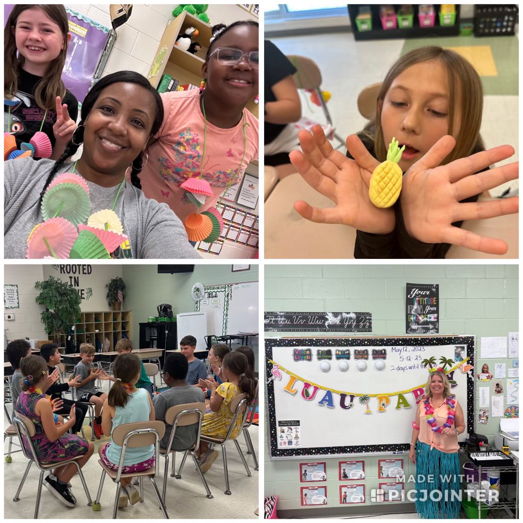 Our #ThirdGrade students enjoyed their #Luau last week to celebrate all that they have learned before #EOGs this week! #LHESMustangs #CCSOnTheRise @MustangCarter