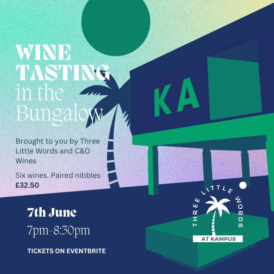 Join us for a very special wine and food tasting with our friends @cowines on the 7th June. Set in our cosy bungalow at @kampusmcr, enjoy six specially selected wines paired with nibbles. Book here: eventbrite.co.uk/e/wine-tasting…