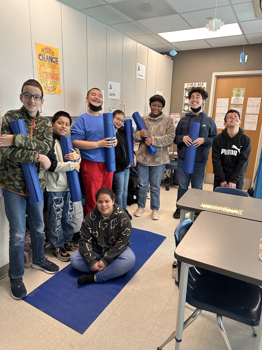 Students in Ms. Delbene's class have been working on the Zones of Regulation with yoga!  What a great coping technique!