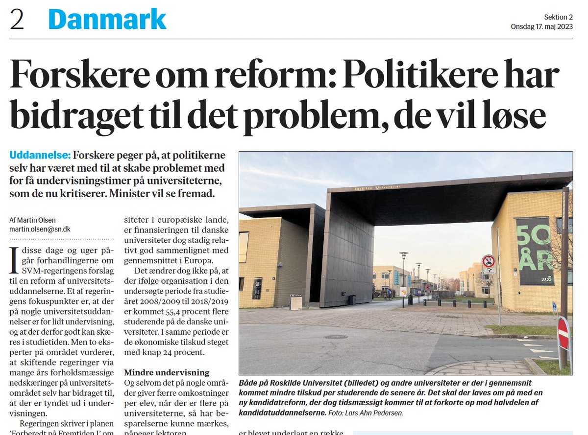 ant_scholkmann's tweet photo. Jeg har talt med @MartinRaa for https://t.co/q9eBs9ImNj om mit syn på #uddannelsesreform, og særligt hvorfor vi har set en nedgang i midler til den ekelte studerende på trods af stigende udgifter for universiteter.

Artiklen læstes her (for abonnenter): https://t.co/gQwgugqK7C https://t.co/jvpHgmfLJP