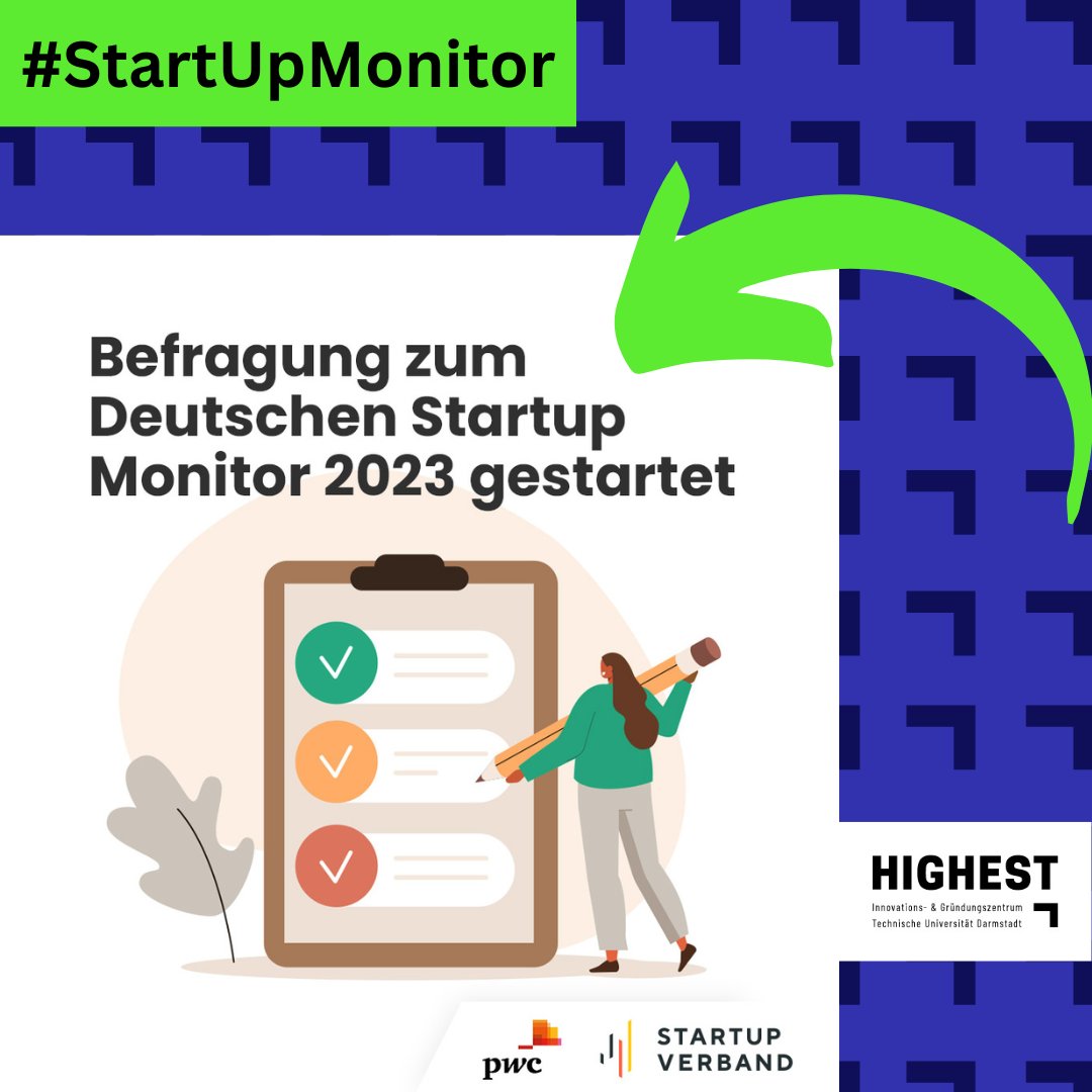 🔊Der Deutsche Startup Monitor braucht deine Stimme! Um mit euch gemeinsam das Darmstädter Start-up-Ökosystem voranzubringen, ist dein Input als Gründer:in oder Führungskraft eines deutschen 🚀Startups gefragt! Jetzt am #startupmonitor teilnehmen:umfrage.deutscherstartupmonitor.de/startupmonitor…