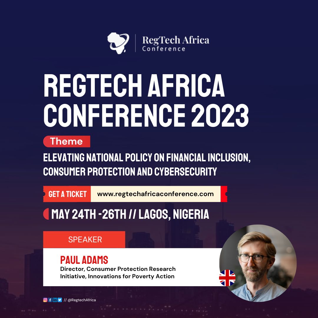 SPEAKER ANNOUNCEMENT!!! 🎉 RegTech Africa Conference 2023 📅 Date: May 24th - 26th ⏰ Time: 9am 🏢 Venue: Oriental Hotel, Victoria Island, Lagos