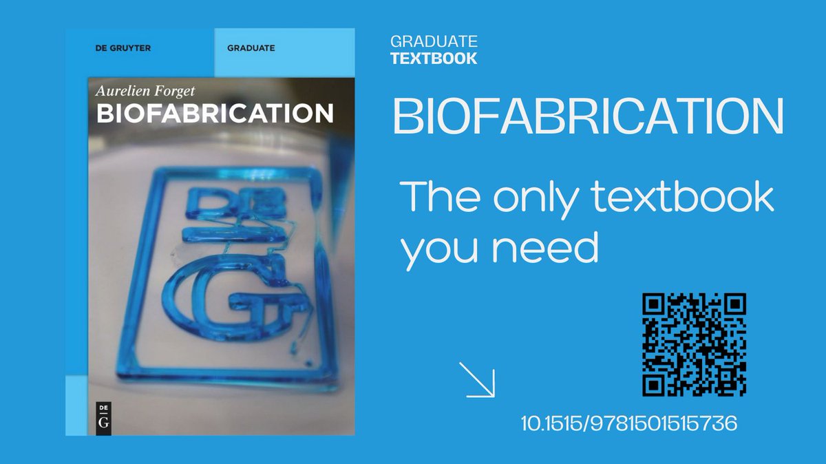 Need to have everything on #biofabrication in one convenient textbook to support your teaching ? All the methods and concepts here: 
degruyter.com/document/doi/1…