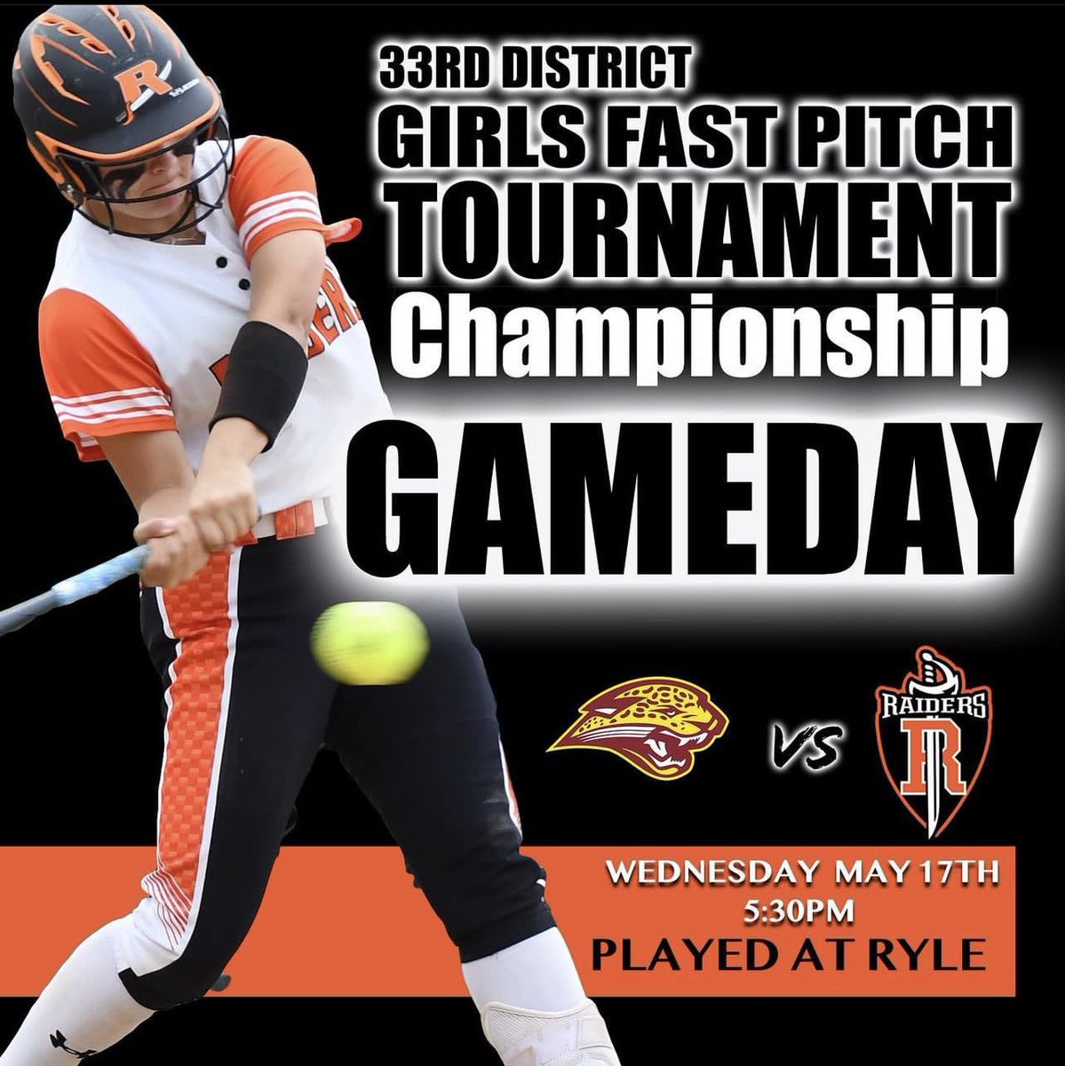 Come out and watch me and my girls defend the district title!! 🖤 <a href="/rylesoftball/">Ryle HS Softball</a>